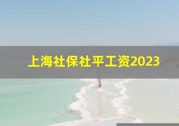 上海社保社平工资2023