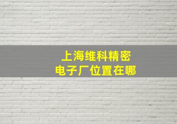 上海维科精密电子厂位置在哪