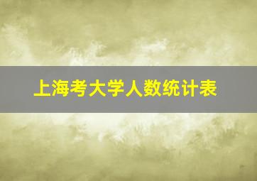 上海考大学人数统计表