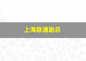 上海联通副总