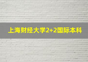 上海财经大学2+2国际本科