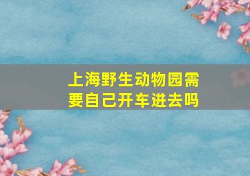 上海野生动物园需要自己开车进去吗