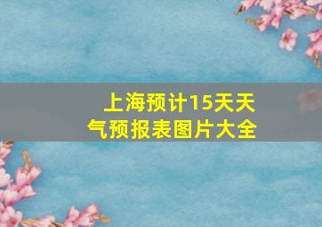 上海预计15天天气预报表图片大全