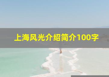 上海风光介绍简介100字