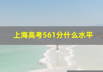 上海高考561分什么水平