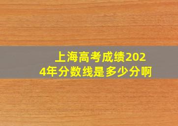 上海高考成绩2024年分数线是多少分啊