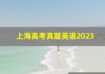 上海高考真题英语2023