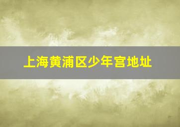 上海黄浦区少年宫地址