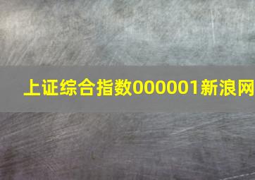 上证综合指数000001新浪网