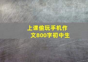 上课偷玩手机作文800字初中生