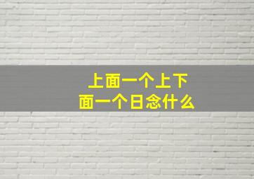 上面一个上下面一个日念什么