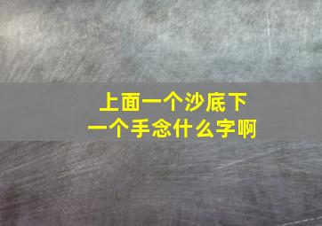 上面一个沙底下一个手念什么字啊