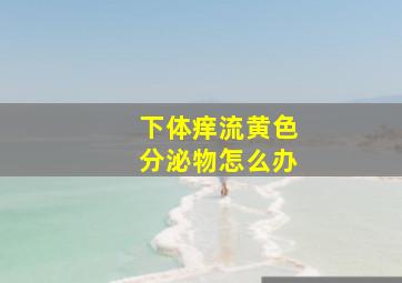 下体痒流黄色分泌物怎么办