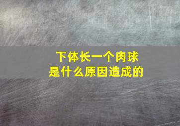 下体长一个肉球是什么原因造成的