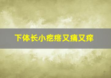 下体长小疙瘩又痛又痒