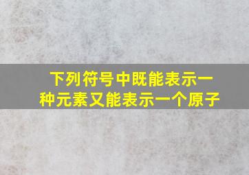 下列符号中既能表示一种元素又能表示一个原子