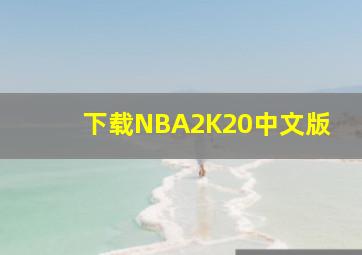 下载NBA2K20中文版