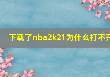 下载了nba2k21为什么打不开