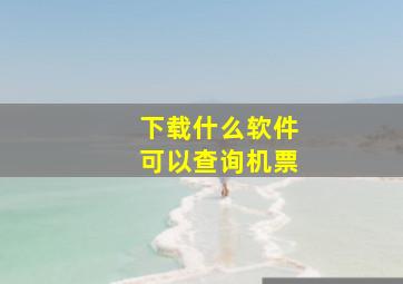 下载什么软件可以查询机票