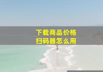 下载商品价格扫码器怎么用