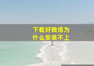 下载好微信为什么安装不上