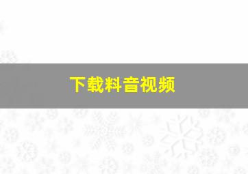 下载料音视频