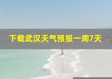 下载武汉天气预报一周7天