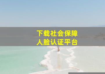 下载社会保障人脸认证平台