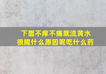 下面不痒不痛就流黄水很腥什么原因呢吃什么药