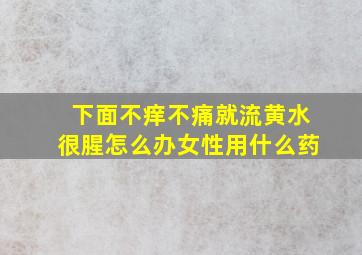 下面不痒不痛就流黄水很腥怎么办女性用什么药