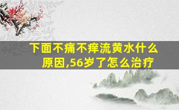 下面不痛不痒流黄水什么原因,56岁了怎么治疗