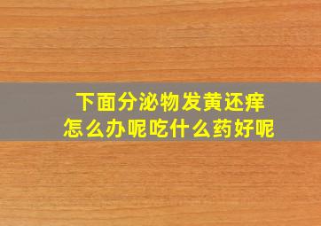 下面分泌物发黄还痒怎么办呢吃什么药好呢