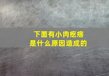 下面有小肉疙瘩是什么原因造成的