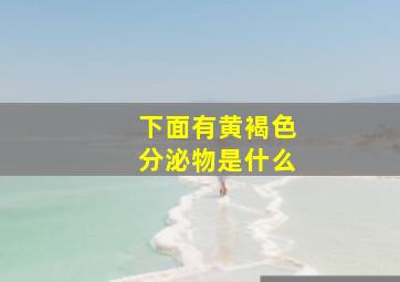 下面有黄褐色分泌物是什么