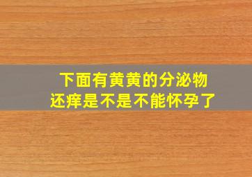 下面有黄黄的分泌物还痒是不是不能怀孕了