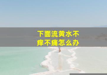 下面流黄水不痒不痛怎么办