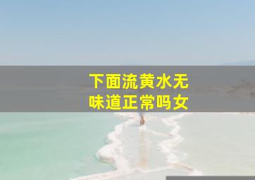 下面流黄水无味道正常吗女