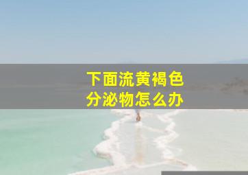 下面流黄褐色分泌物怎么办