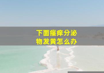 下面瘙痒分泌物发黄怎么办