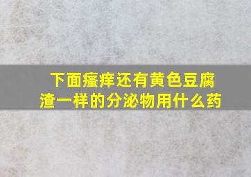 下面瘙痒还有黄色豆腐渣一样的分泌物用什么药