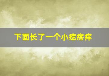 下面长了一个小疙瘩痒