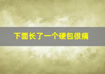 下面长了一个硬包很痛