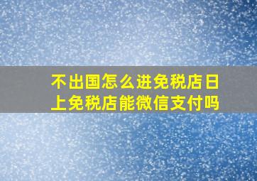 不出国怎么进免税店日上免税店能微信支付吗