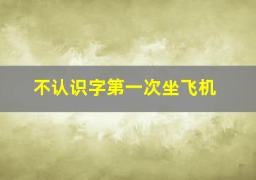 不认识字第一次坐飞机