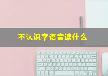 不认识字语音读什么