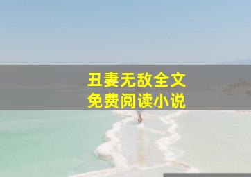 丑妻无敌全文免费阅读小说