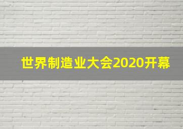 世界制造业大会2020开幕