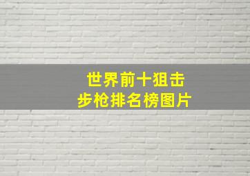 世界前十狙击步枪排名榜图片