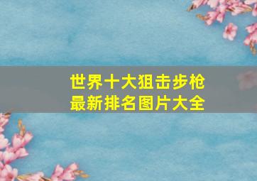 世界十大狙击步枪最新排名图片大全