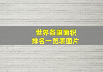 世界各国面积排名一览表图片